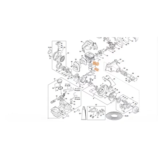 STIHL  Tłok Ø 35 mm 4149 030 2012